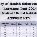 Lahore: University of Health Sciences (UHS) has Announced MCAT Entry Test Answer Key 2014-2015. MCAT Required For Admission To Government Medical & Dental Colleges in Punjab Province of Pakistan.