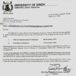 University of Sindh Jamshoro LLB 5 Years Degree Program Admission 2019