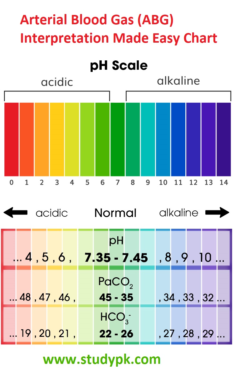 Arterial Blood Gas ABG Interpretation Made Easy Chart StudyPK