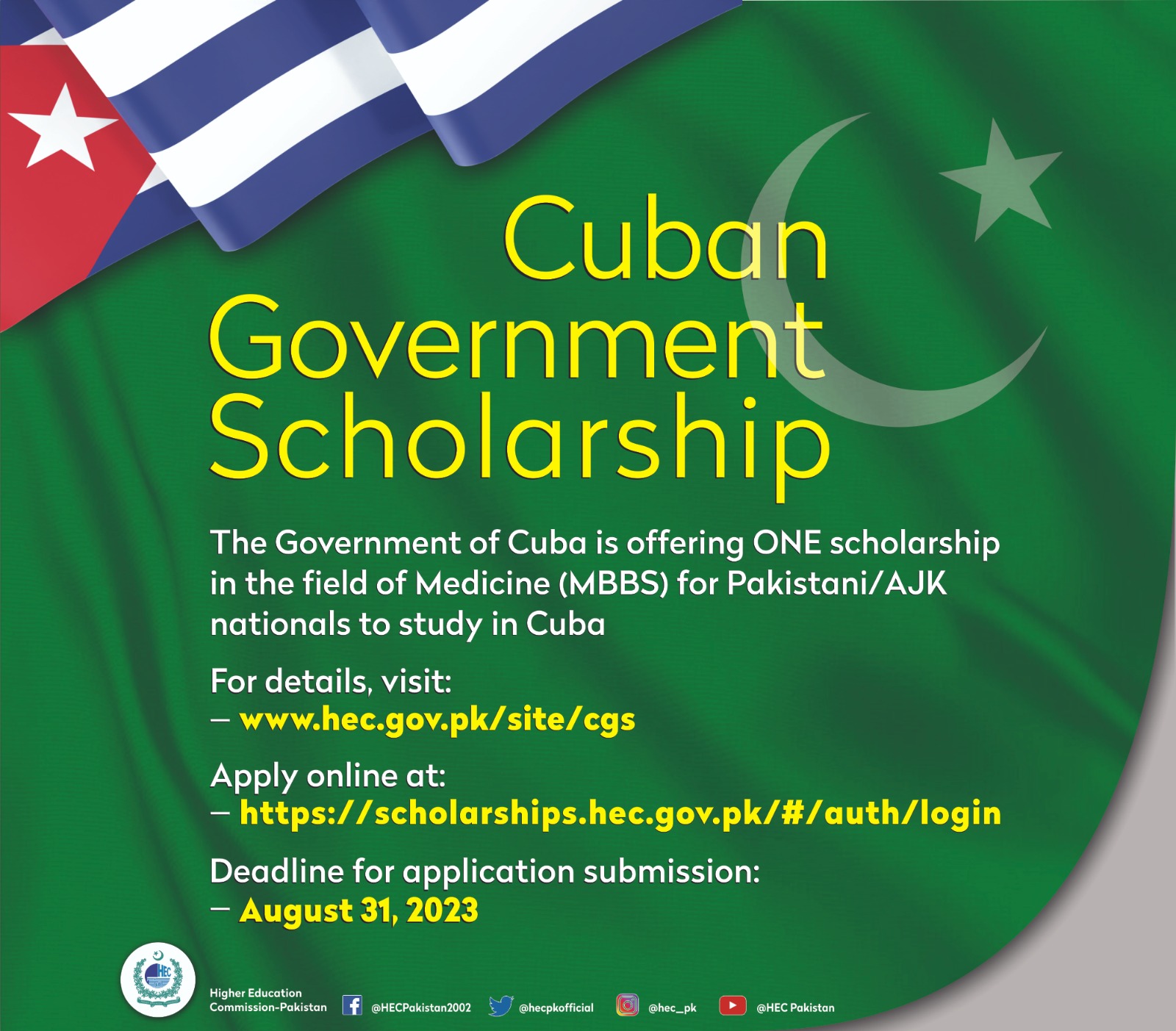 Government Of Cuba Scholarship In Medicine For Pakistani Nationals 2023   Scholarship In Medicine From Cuba For Pakistani Nationals 2023 2024 